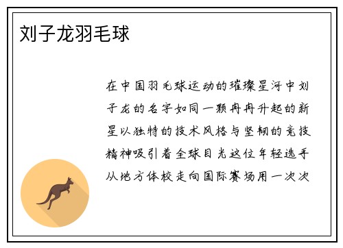刘子龙羽毛球